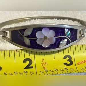 Alpaca Mexico Silver Abalone Flower & Leaves